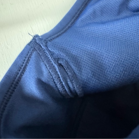 Target All in Motion Tank Top Cropped Bra Longline Solid Dark Navy Blue Fitted - Picture 4 of 5